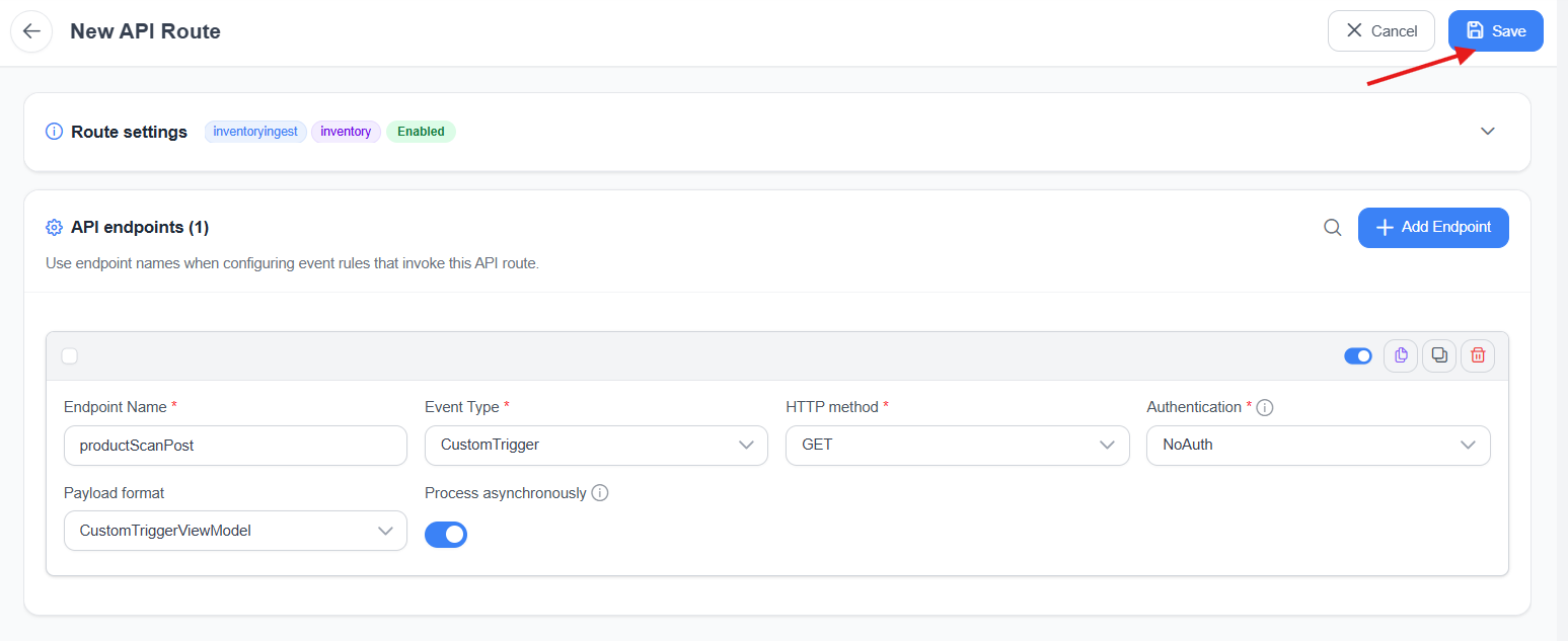 Publish new API endpoint